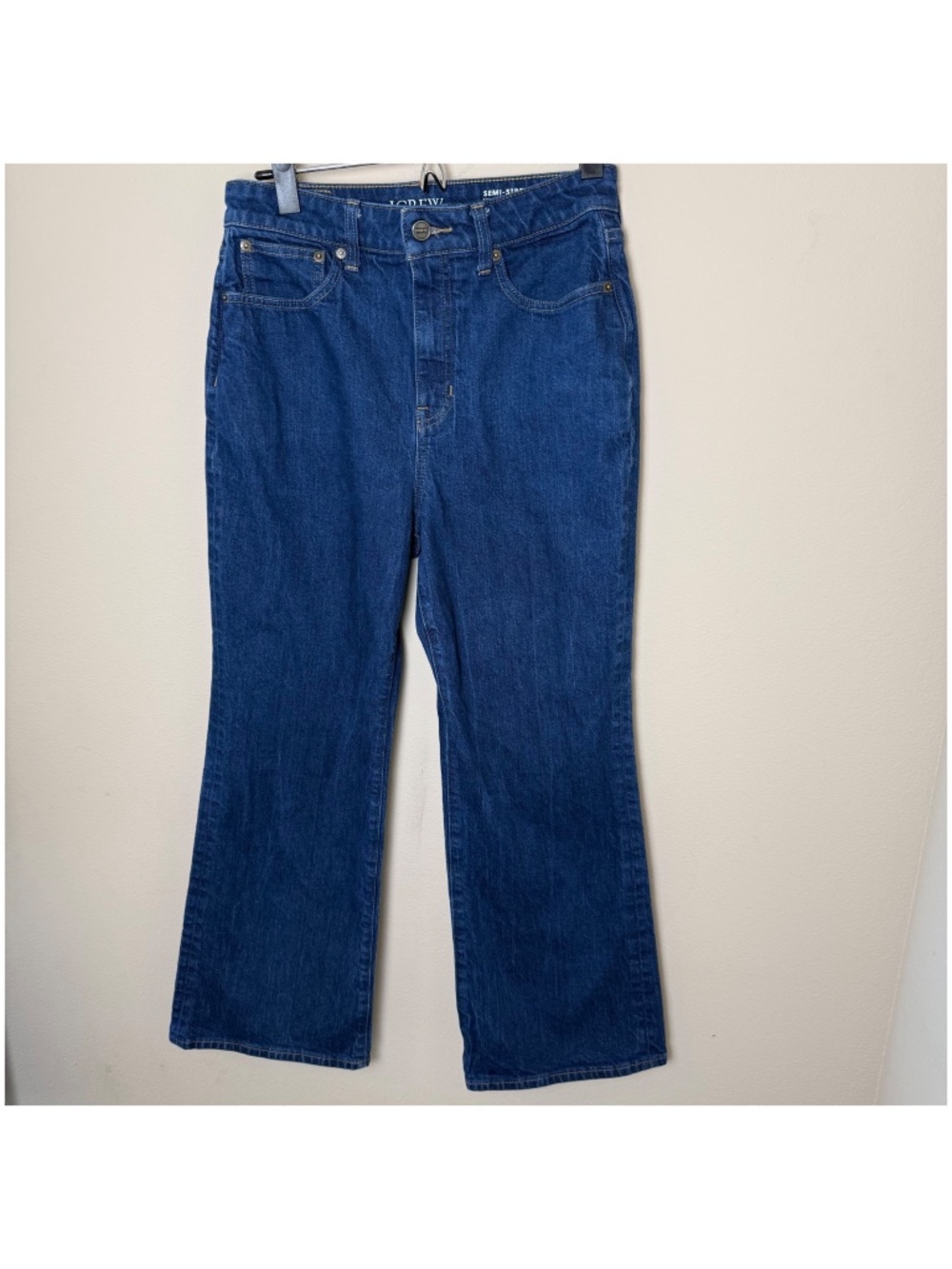 J.Crew Curvy Cropped Kick Out Jeans Womens 28 High Rise Dark Wash Denim CN340
